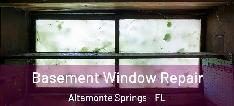  Basement Window Repair Altamonte Springs - FL